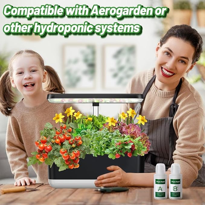 Bigmeta Hydroponic Pods Compatible with Aerogarden - Seed Sprout Pods Kit with Plant Food, 100pcs Grow Sponges, Pod Labels, for Most Indoor Hydroponics Growing Plants System