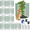 10 Pack Plant Protectors from Animals | 30PCS 13"x13" Metal Wire Mesh Garden Plant Cages for Gardening Supplies | Chicken Wire Cloche Plant Protectors for Rabbits Chickens Ducks