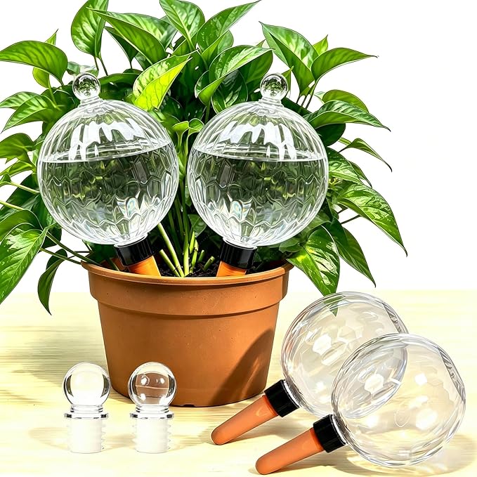 26oz Extra Large Plant Watering Globes, Self Watering Bulbs and Water Globes for Indoor Outdoor Potted Plants, Vacation Watering While Away 4-Pack