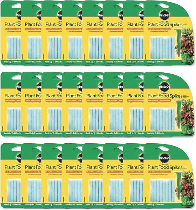 Miracle-Gro Indoor Plant Food Spikes, Plant Fertilizer, 1.1 oz., 24 Spikes/Pack (24-Pack)