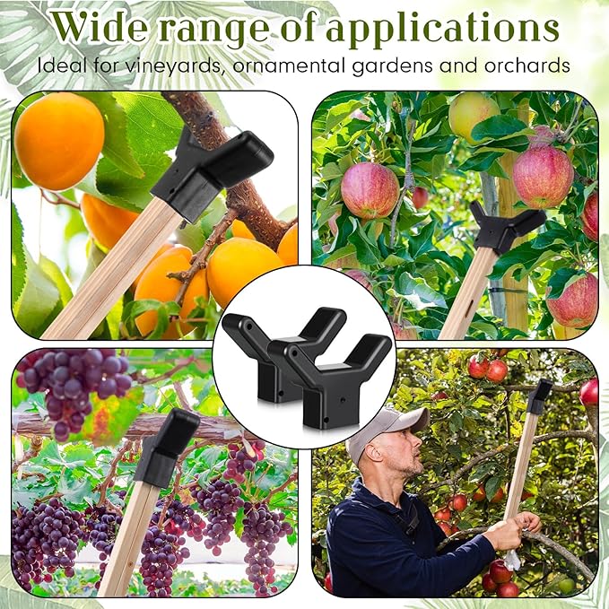 Yungyan 16 Pcs Tree Support, Plastic Fruit Tree Branch Support Device Tree Brace Prevent Them from Breaking for Vineyards Ornamental Gardens Orchards Fits on Standard 1.57 x 1.57 Inch Lumber (Grey)