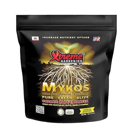 Xtreme Gardening Mykos Mycorrhizae for Plants- Granular Mycorrhizal Fungi Root Inoculant, OMRI Listed Organic Biofertilizer for Stronger Roots & Nutrient Uptake (20 lbs)