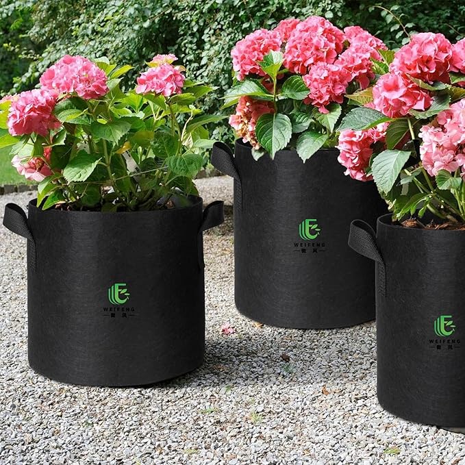 WEIFENG 3-Pack 30 Gallon Grow Bags, Extra Large Heavy Duty Fabric Pot for Very Large Trees, Commercial Gardening