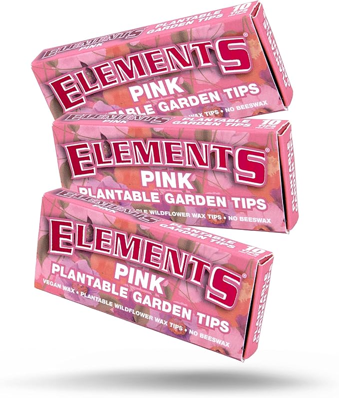 Elements Pink Plantable Garden Tips – 10 Count Rolling Tips with Wildflower Seeds