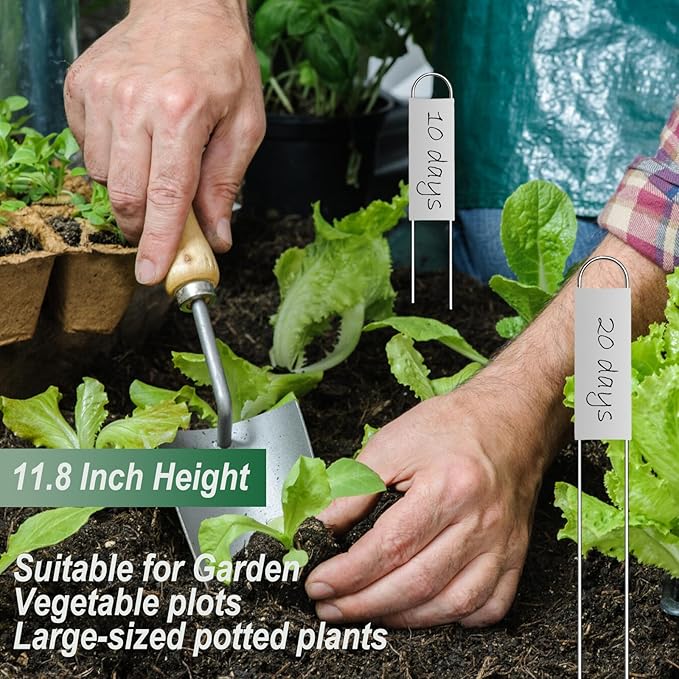 50 Pieces Metal Plant Labels 11.8 Inch Zinc Metal Plant Tags Garden Label Markers Outdoor Planting Garden Markers for Plants Vegetables Herb Seedlings Flowers