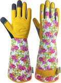 Long Gardening Garden Gloves,Thorn-proof&Puncture Resistance Rose Cactus Gauntlet Glove for Gardener,Gifts