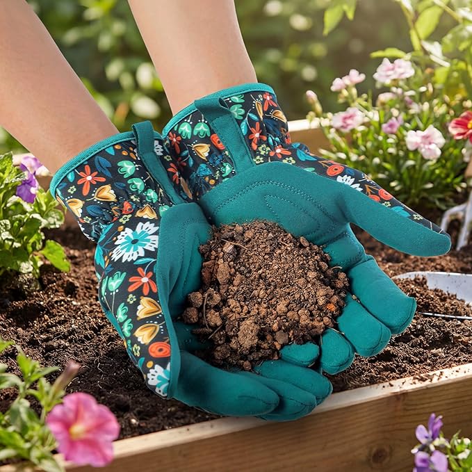 Tavaleu Gardening Gloves for Women, Thorn Proof Puncture Resistant Leather Garden Gloves, Breathable Working Gloves