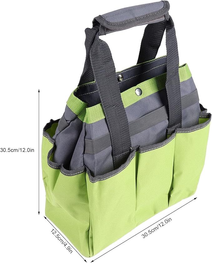 Restokki Large Capacity Tool Storage Bag Portable Garden Tool Organizer for Gardening Planting Picnic