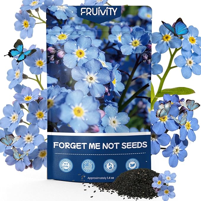 Forget Me Not Seeds 5500 Flower Seeds Forget-Me-Not Seed Packet Collection Forget-Me-Not Seeds for Planting Easy to Grow, Ground Cover Use, Perfect for Borders and Containers (Forget Me Not)