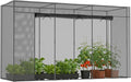 SUNYRISY Garden Plant Netting Crop Cage for Garden Raised Bed, 9.8 x 3.3 x 6 Ft Plant Cover Cage Protectors from Animal for Outdoor Plants with Frame and Zippered Door, Black