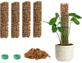 Bluepro 4 Pcs 15 Inch Plastic Moss Pole for Plants Monstera Set with 5.3oz/150g Sphagnum Moss, Plant Poles for Climbing Plants, Plant Support for Indoor Plants, Garden Ties