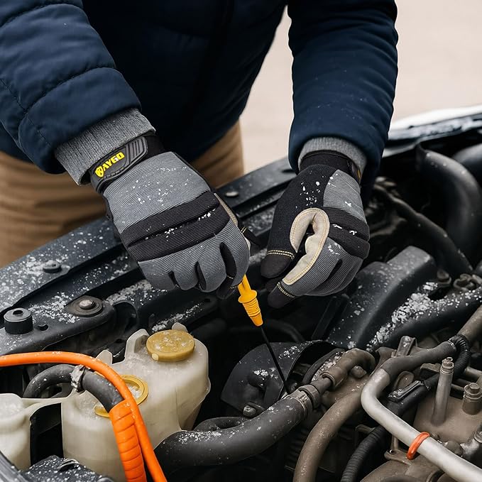KAYGO Insulated Mechanic Work Gloves,KG127W Winter Thermal Safety Work Gloves for Men and Women, Double Lining,Heavy duty,Improved dexterity,Excellent Grip,Ideal for outdoor jobs,2XL