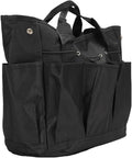Garden Tool Organizer, Heavy Duty Oxford Cloth with Multiple Pockets Garden Tool Caddy, Storage Bag with Elastic Straps and Rainproof Design for Men and Women (Black)