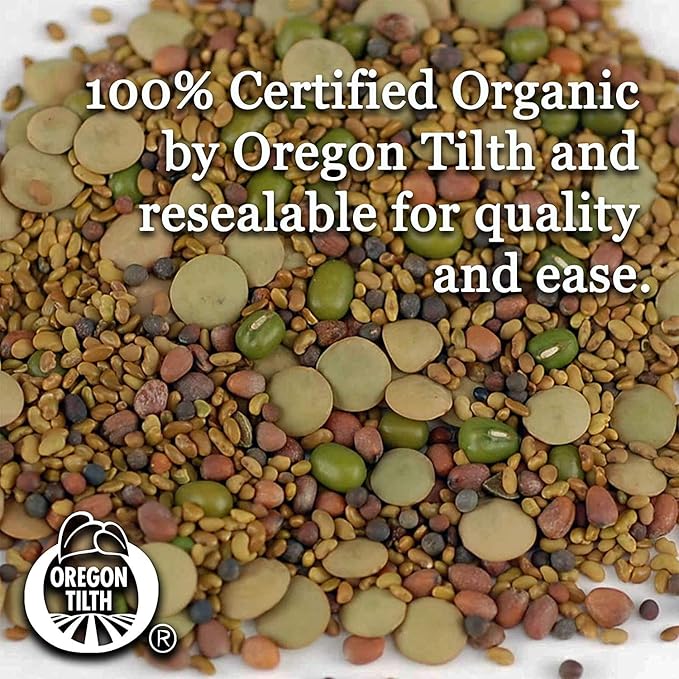 Handy Pantry Organic Salad Sprouting & Microgreens Mix – 16 Oz – Non-GMO, High-Germination Blend of Alfalfa, Broccoli, Lentil, Mung Bean & Radish Seed – Fresh, Crisp Sprouts & Nutritious Micro Green