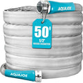 Aqua Joe AJFJH50-PRX XTREME FIBERJACKET Kink-Resistant Garden Hose, Metal Fittings, 600 PSI Max, 1/2-Inch Diameter, 50 Feet