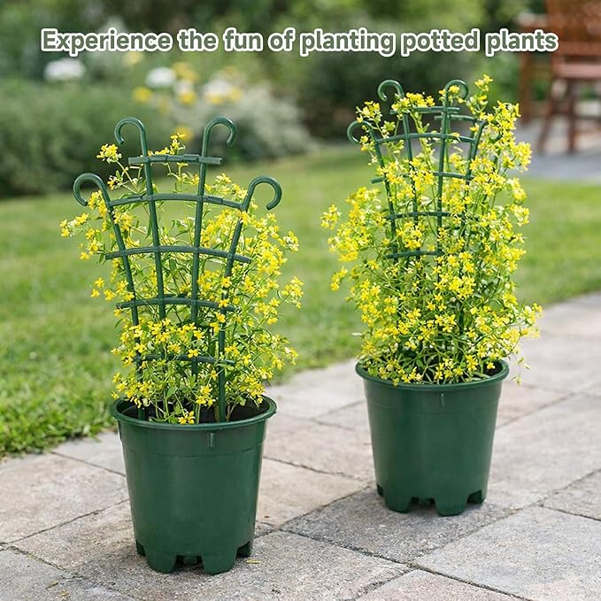 6 Pack Stackable Plant Support for Indoor Gardening, Plant Trellis Indoor, Trellis for Potted Plants, Vertical Growth Solution for Climbing Plants, PP Material Indoor Plant Trellis for Potted Plants