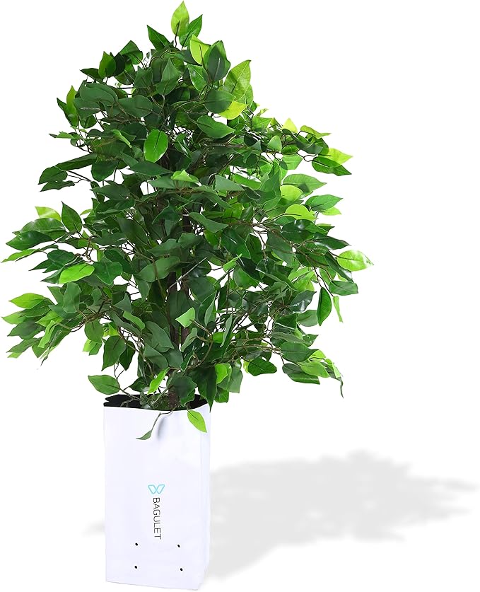 Plastic Grow Bags - 3 Gallon Bag - 50 Pack - UV Protected Plant Nursery in White and Black Poly - Great for Garden Growing Potato Seedling Mushrooms Vegetables - 10 Plastic Tags Included