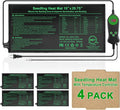 Seedling Heat Mat with Thermostat Pack of 4, Dual Certified by MET and UL Plant Heating Mat Pad Equipped with A Temperature Probe, It Automatically Maintains A Constant Temperature