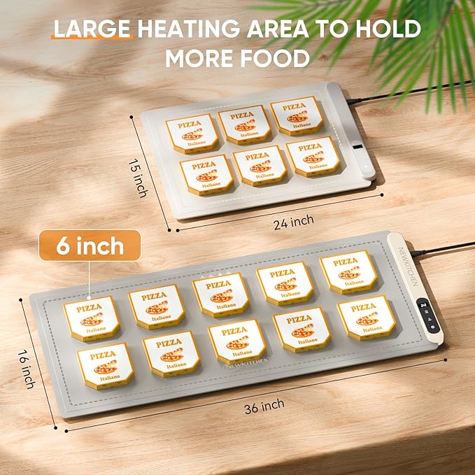 Warming Mat for Food, (XXL 36"x16") Food Warming Mat for Parties Buffet Upgrade Graphene Fast Full Surface Heating -Versatile Food Warmer for Gatherings, Parties, Everyday Use