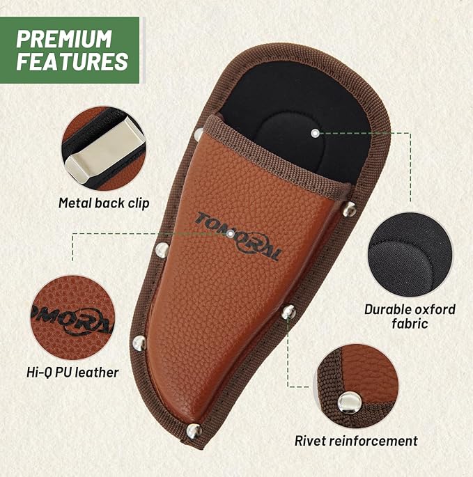 Pruner Holster Pruning Shears Hanging Pouch PU Leather Pliers Pruner Holder for Hand Pruner, Garden Shears,Clippers1