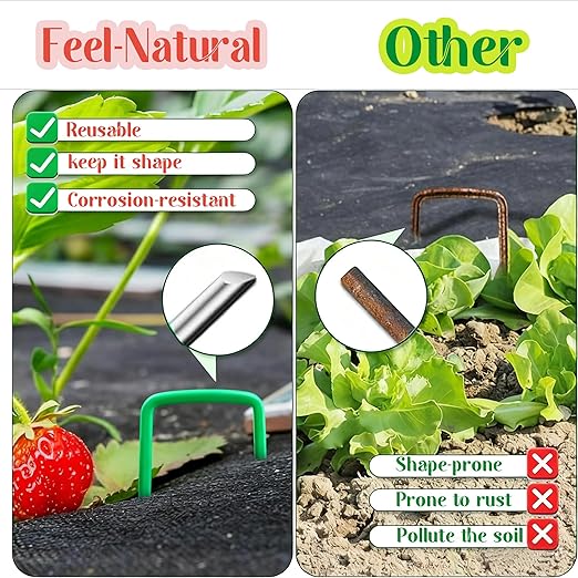 Feel Natural Plant Covers from Animals, 10 Pcs 9.25"x9.45" Wire Garden Cloches for Plants, Metal Plant Cages for Outdoor Plants, Anti-Rust Plant Protector to Keep Rabbits & Squirrels Out