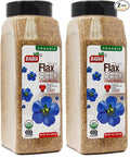 Badia Organic Ground Flax Seed, 16 oz - Superfood High in Fiber & Omega-3, Certified Organic, Non-GMO, Baking, Smoothies & Cooking (Pack of 2)