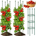 2 Pack Heavy Duty Tomato Cages for Garden, 59 Inch Tall Adjustable Metal Tomato Plant Support for Pots, Round Trellis for Climbing Plants Outdoor, Vegetable, Cucumber, Beans