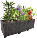 Raised Garden Beds Planters for Outdoor Plants Box Plastic Elevated Garden Bed Kit for Vegetables Flowers Herbs in Backyard Patio Balcony