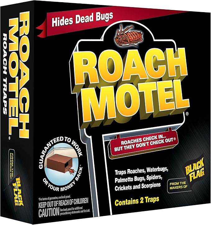 Roach Motel Traps 2 Count, Contains No Pesticides, Hides Dead Bugs, 12 Pack