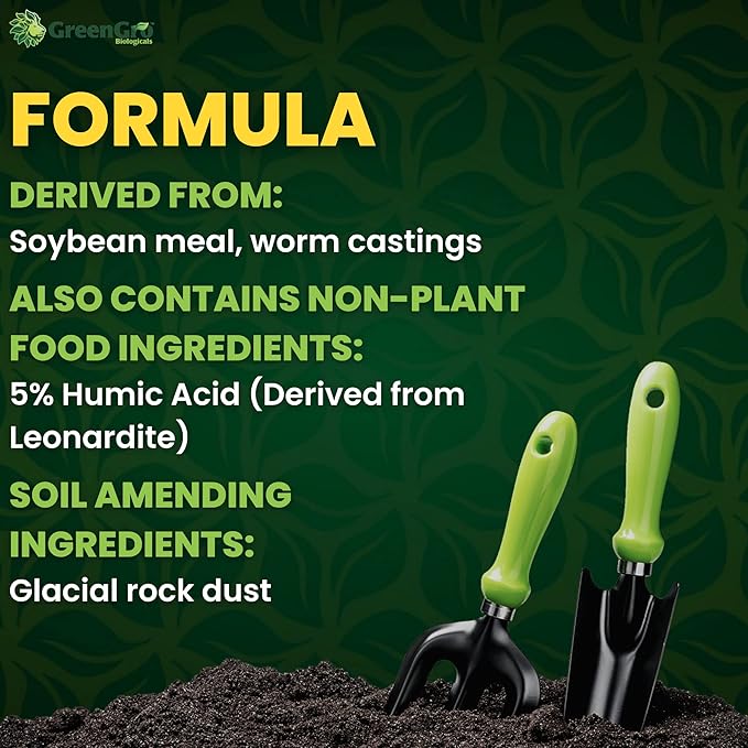 GreenGro Earthshine - Biochar & Humic Acid Blend/Activated Charcoal/Sequesters Carbon/Organic Soil Booster, Top Soil, Plant Food/Compost Tea/Derived from Worm Castings / 30 lb.