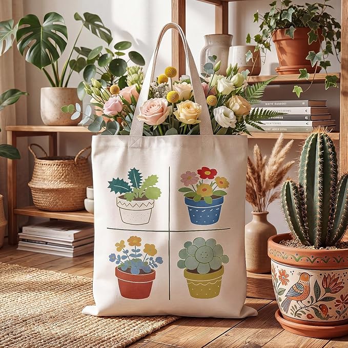 8 Pcs Plant Lover Gift Set for Women Gardening Gifts with Floral Canvas Tote Bag 12oz Coffee Mug Socks Garden Hand Tools Gloves Plants Themed Gift for Mother's Day Birthday Outdoor Women Plant Lover