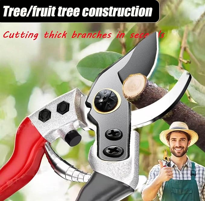 8" Professional Sharp Bypass Pruning Shears (GSS-1003), Tree Trimmers Secateurs,Hand Pruner, Garden Shears,Clippers For The Garden, Bonsai Scissors, Loppers