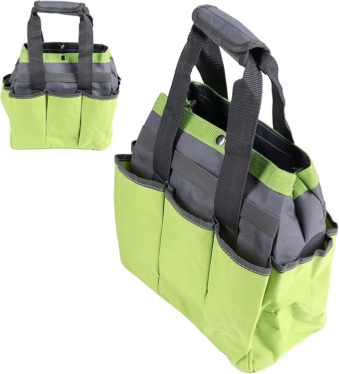 Restokki Large Capacity Tool Storage Bag Portable Garden Tool Organizer for Gardening Planting Picnic
