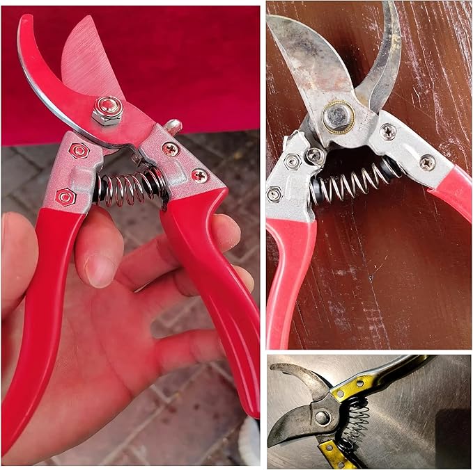 3 Set Precision Pruner Spring Replacement with Rubber Base End Cap for Pruning Shears Garden Pruners Garden Snips Trimming Scissors Clippers Repair Parts 2'' Length 50mm
