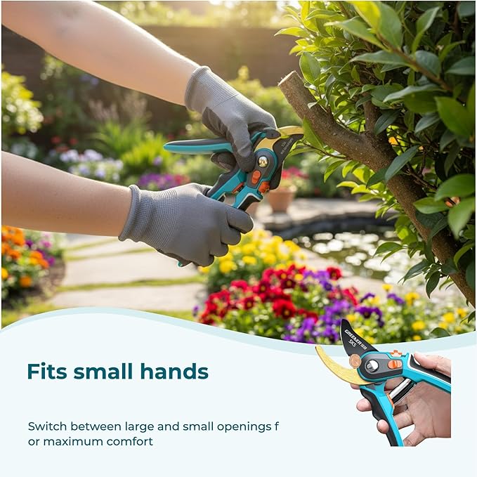 Professional Pruning Shears for Gardening Heavy Duty Hand Pruners Sharp Bypass Garden Clippers Plant Scissors for Tree Trimming Flowers and Shrubs
