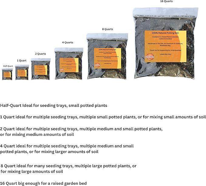 Premium Potting Soil for Indoor Plants, Outdoor Gardens, Vegetables – Ideal Planting Soil, Tropical Mix and Garden Soil Half Quart