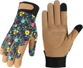 Tavaleu Gardening Gloves for Women, Thorn Proof Puncture Resistant Leather Garden Gloves, Breathable Working Gloves