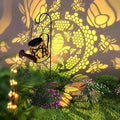 Solar Watering Can Outdoor Lights Garden Decor,Bee Hanging Lantern Waterproof Landscape Lights Outside Decoration for Yard Porch Patio Pathway Gardening Gifts(with 32 inch Shepherd Hook)