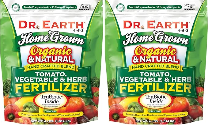 Dr. Earth Organic Fertilizer, Tomato Vegetable & Herb | Poly Bag | Pack of 2