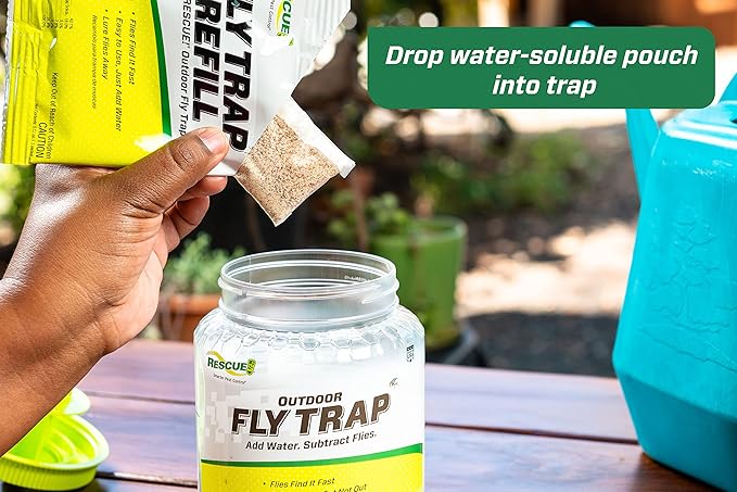 RESCUE! Outdoor Fly Trap - Reusable - 4 Traps