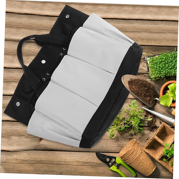 STOBOK Gardening Tool Storage Bag Oxford Cloth Organizer Portable Handle Multi-Pocket Design for for Garden Tools