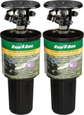 Rain Bird LG-3 Low Gallonage Pop-up Impact Lawn Sprinkler, Adjustable 20° - 360° Pattern, 26' - 41' Spray Distance, Black (Pack of 2)