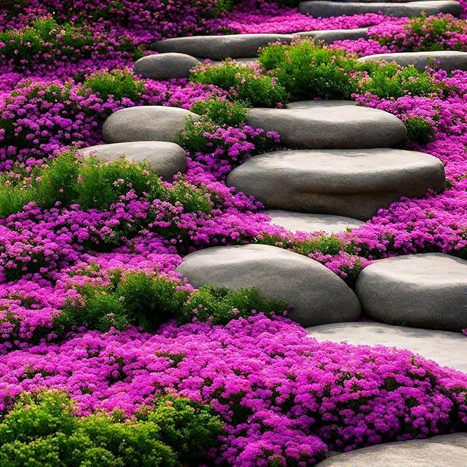 Creeping Thyme Seeds for Planting - 20000+ Magic Creeping Thyme Seeds Ground Cover Plants Heirloom Flowers Non-GMO Perennial Thymus Serpyllum Seeds