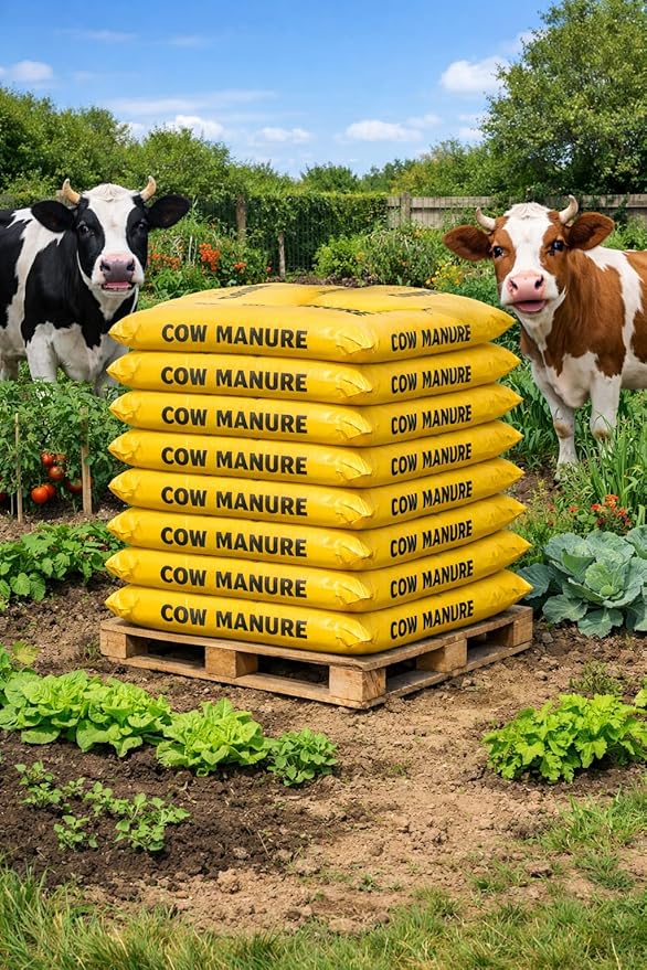 Lot of 6, 20 or 60 Organic Humus and Manure Soil, Each Bag is 1 Cu. Ft. Consists of 80% Compost Base and 20% Manure Delivered to Your Door, Never Carry Heavy OR Mess Your CAR Trunk. (20)