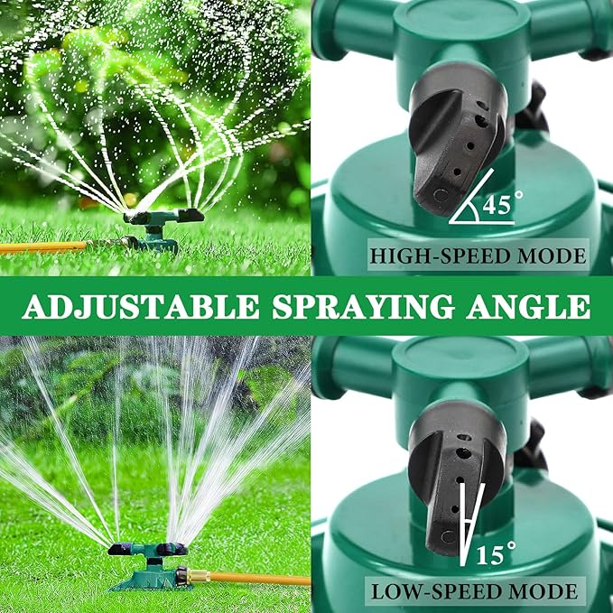 Sprinklers for Yard, Rotating Lawn and Garden Sprinkler for Large Area Coverage, Yard Sprinklers for Kids and Pets Playing
