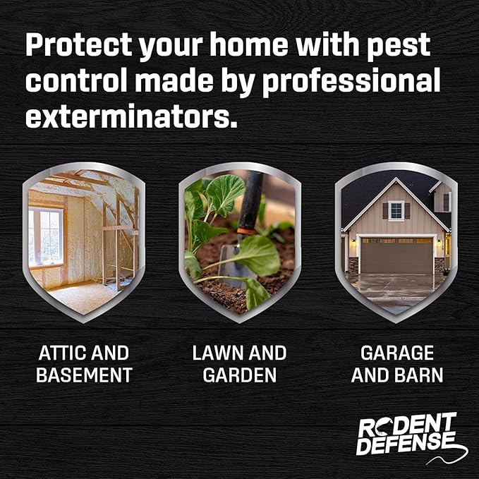 Exterminators Choice - 32 oz Peppermint Rodent Defense Spray - Great for Lawns, Gardens, Attics, and Garages - Non-Toxic Deterrent for Pest Control - Repels Mice and Rats - Safe for Kids and Pets