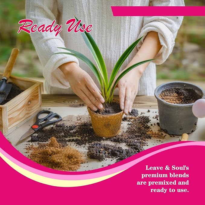 Orchid Potting Mix with Orchid Bark 10QT - New Upgraded Formula for Superior Drainage & Breathability | Premium Soil for Healthy Roots