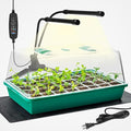 CARPATHEN Seed Starter Tray with Grow Lights and Heating Mat - 40 Cell Plant Germination Tray with 4.7" Humidity Dome Seed Starter Kit for Indoor Seed Starting and Propagation