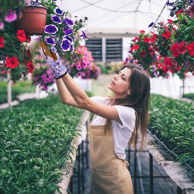 Leather Gardening Gloves for Women Thorn Proof Garden Gloves Touch Screen Working Gloves Gifts