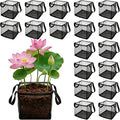 18 Pcs Aquatic Planting Bags with Handles, 7" Aquatic Pond Planter for Pond, Breathe Reusable Mesh Water Garden Pond Plant Pot for Aquatic Plants, Water Lily, Potato, Carrot, Flower